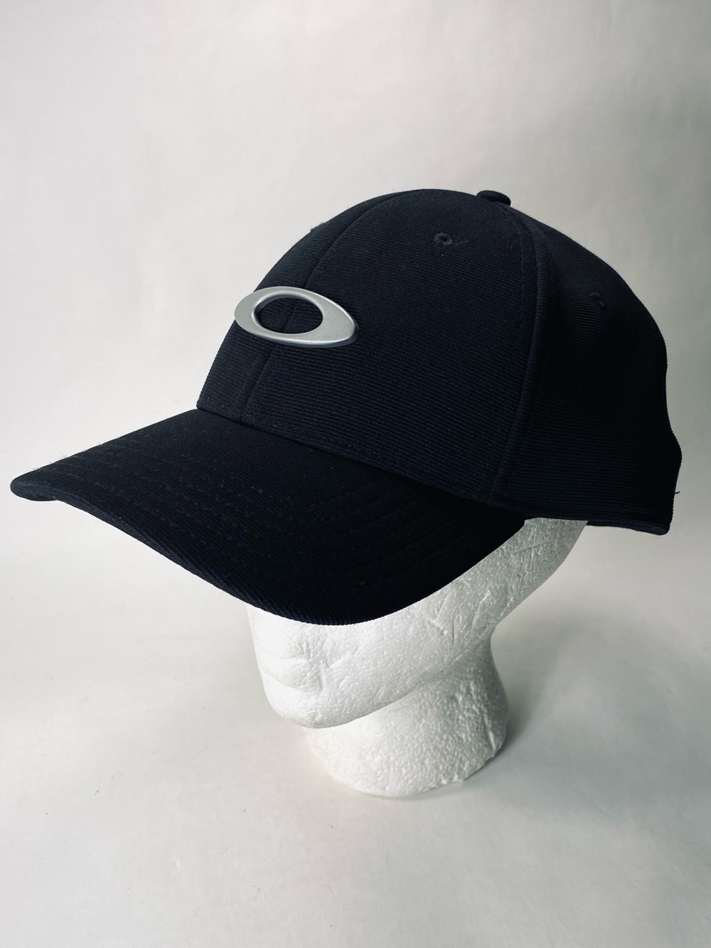 Oakley Tincan Cap Billed Hat w/ Hard Silver Ellipse Logo A-Flex Classic L/XL